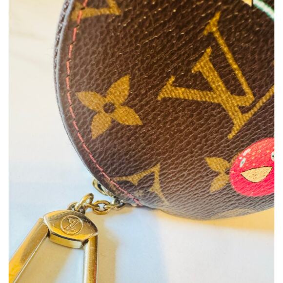🍒Louis Vuitton Takashi Murakami Cerises Cherries Sac Plat and Round Coin Purse - Picture 11 of 16